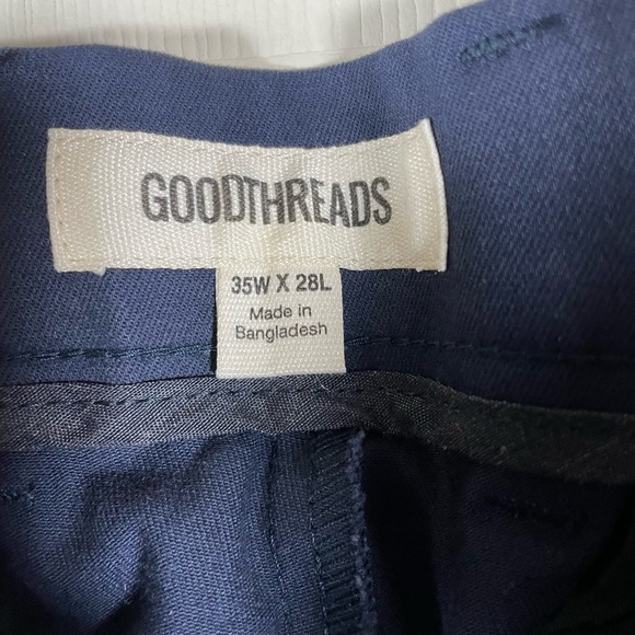 Goodthreads Men's Dark Blue Chinos - Picture 4 of 8